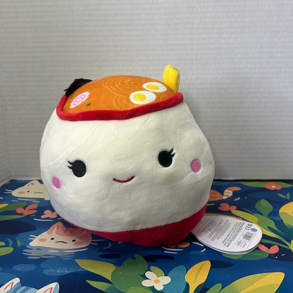 Squishmallow Flip a Mallows 6" Plush Raisy Ramen and Shun Sushi Food Squad